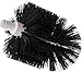 SPARTA Flo-Pac Plastic Floor Drain Brush, Drain Brush, Drain Cleaning Brush with Long Lasting Bristles for Cleaning, 6 Inches, Black, (Pack of 6)