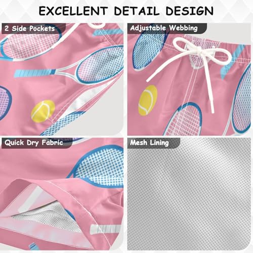 Boys Beach Board Shorts Tennis Stick Sport Swim Trunk Teen Swimwear 8-16Y Multicolor3