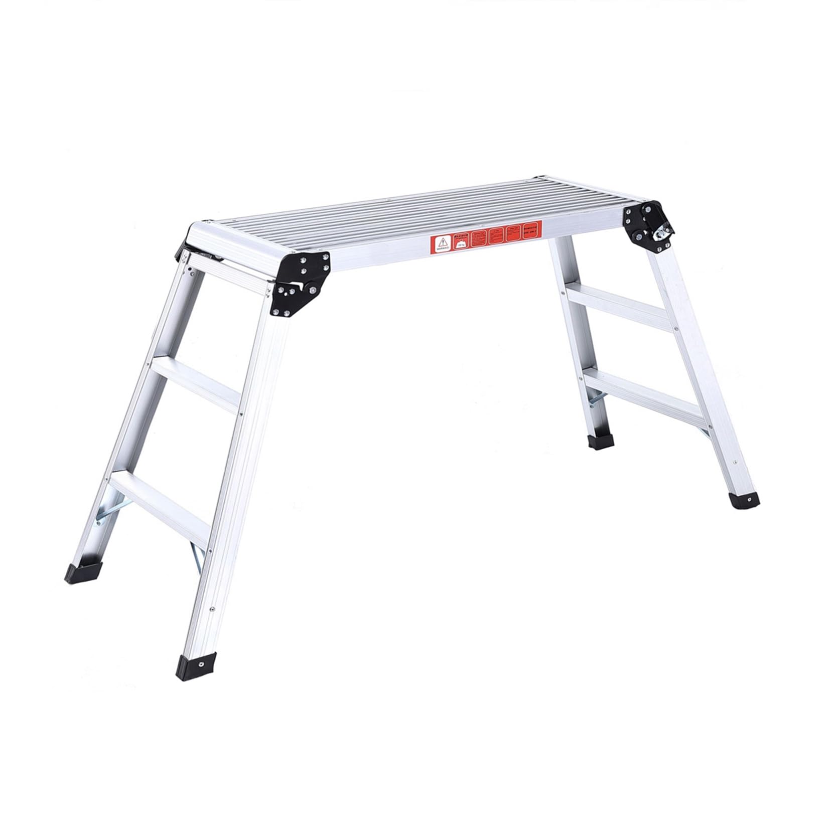 WQPMNYG Ladder Folding Aluminum Work Platform, 29.5in Portable Scaffolding, Multipurpose Stool Ladder, 330 lbs Load Capacity, Heavy Duty Scaffold Tower Bench(Size:75cm)