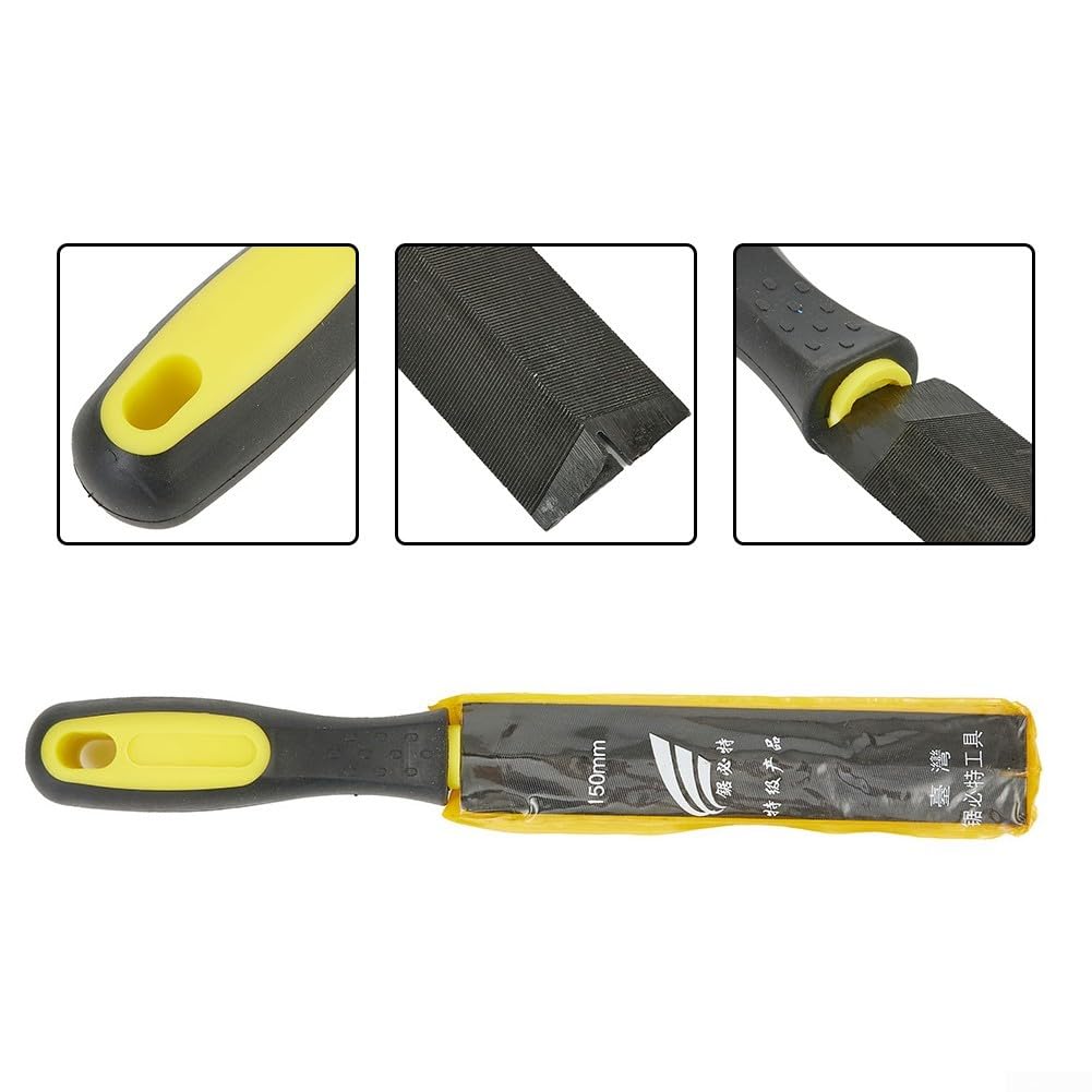 Lima per sega da potatura giardinaggio carpenteria, acciaio T12, manico TPR, 15,2 cm