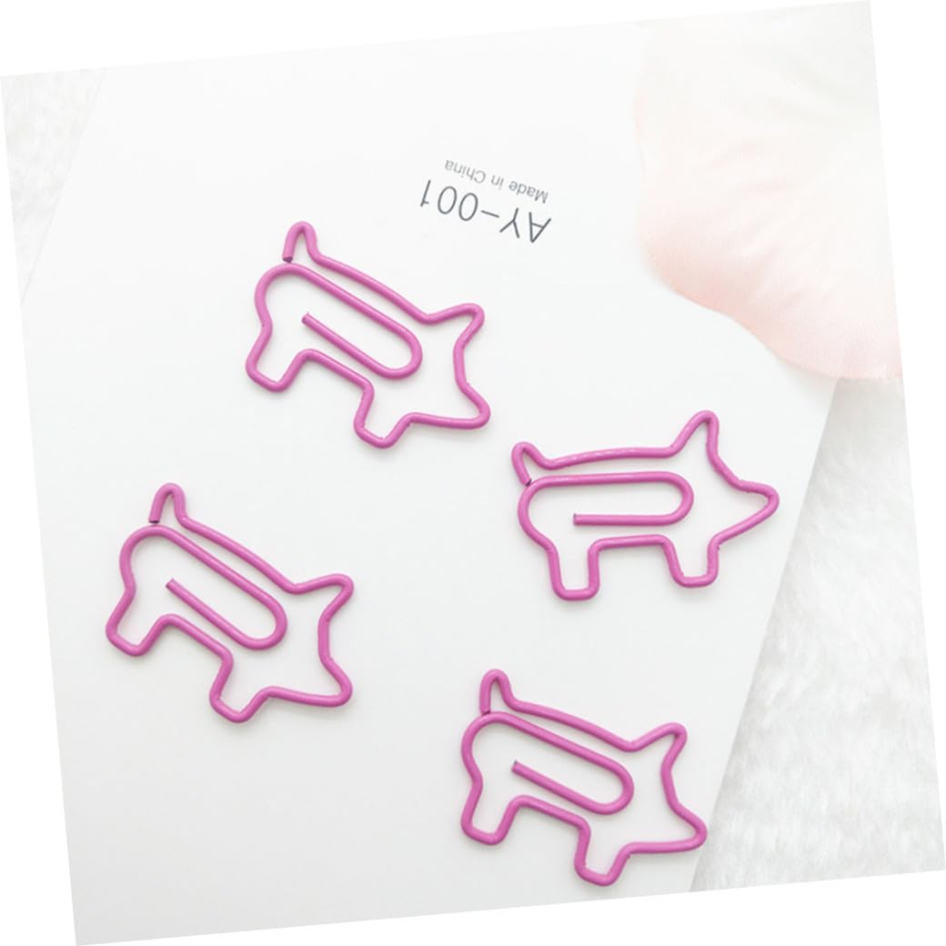 STOBOK 72stücke Cartoon Büroklammern Im Schweinchen-design Pinke Halter Für Büro Und Schule Kreative Und Charmante Klemmen Für Dokumente