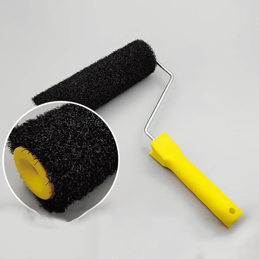 Kit de cepillo de rodillo de pintura, rodillo multifuncional de 9.8 pulgadas, rodillo de limpieza de masilla para aplicar masilla y yeso rodante