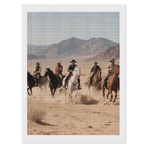 Peinture diamant 5D maccbn kit complet strass carrés anti-stress pour adulte broderie cowboy