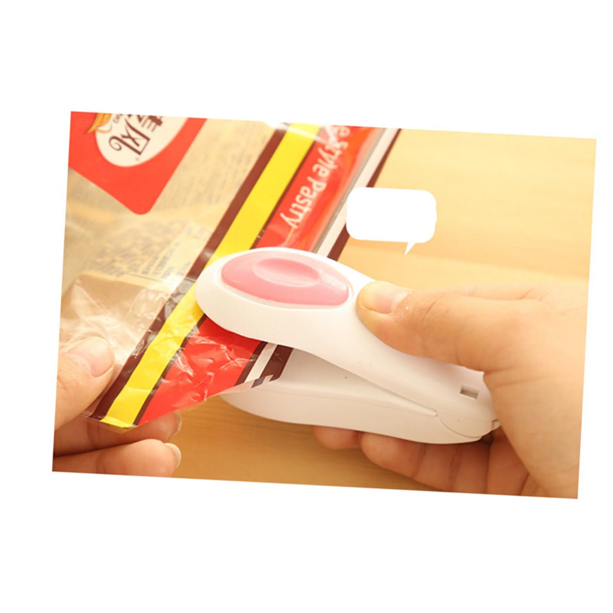 TIDTALEO Mini Portable Heat Sealing Machine Bag Sealer for Food Clothing Easy Operation Design for Home Outdoors Use Compact Impulse Sealer Tool White