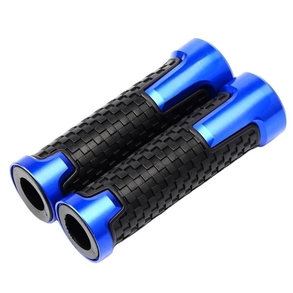 Puños de manillar para motocicleta Yamaha MT-125 aluminio anodizado y tapón azul