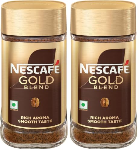 Image of NESCAFE Gold Instant Coffee Powder | Premium Imported Coffee | Freeze Dried | Rich & Smooth Taste | 50g, Jar (Pack of 2)