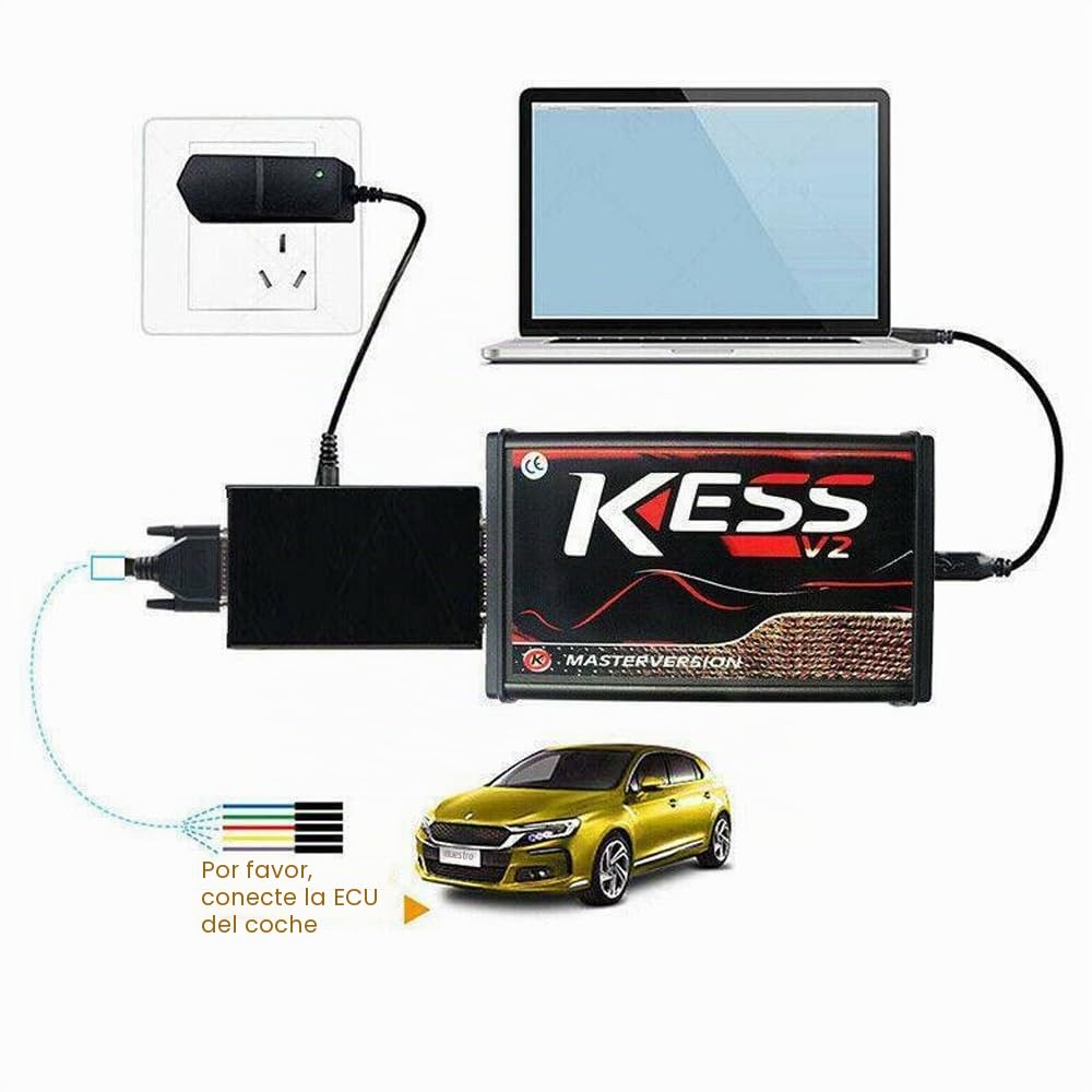 Coche para Kess V2 V5.017 ECU Tuning Full Kit and KTAG V7.020 V2.25 Red PCB European Edition