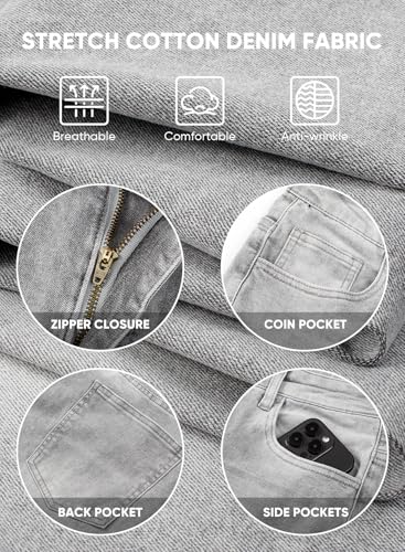 Image of JMIERR Men's Baggy Y2K Jeans Stretch Loose Fit Wide Leg Denim Pants | 5 Pockets, Oversized Casual Trousers, Vintage Relaxed wash, Breathable Cotton Blend,Hip Hop, Skater Streetwear, All-Season