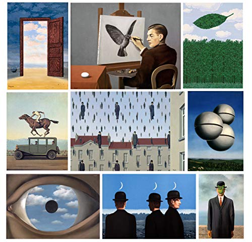 Tallenge Rene Magritte Small Poster (Paper ; 12 x 17-inches, Multicolour) -Set of 10