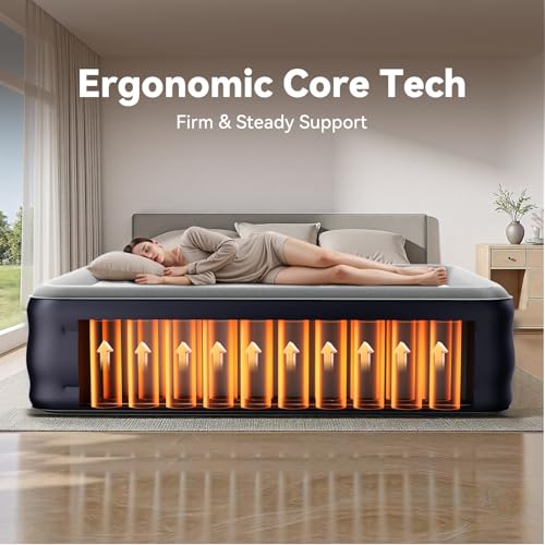 DIVON Queen Air Mattress with Built in Pump Raised の商品画像 2