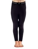 Viskin Kids Seamless Leggings with Cooling Viscose Fiber - Gentle Under Layer Pants for Boys and Girls - Moisture Managing - Skin-Friendly Comfort - 5 Black