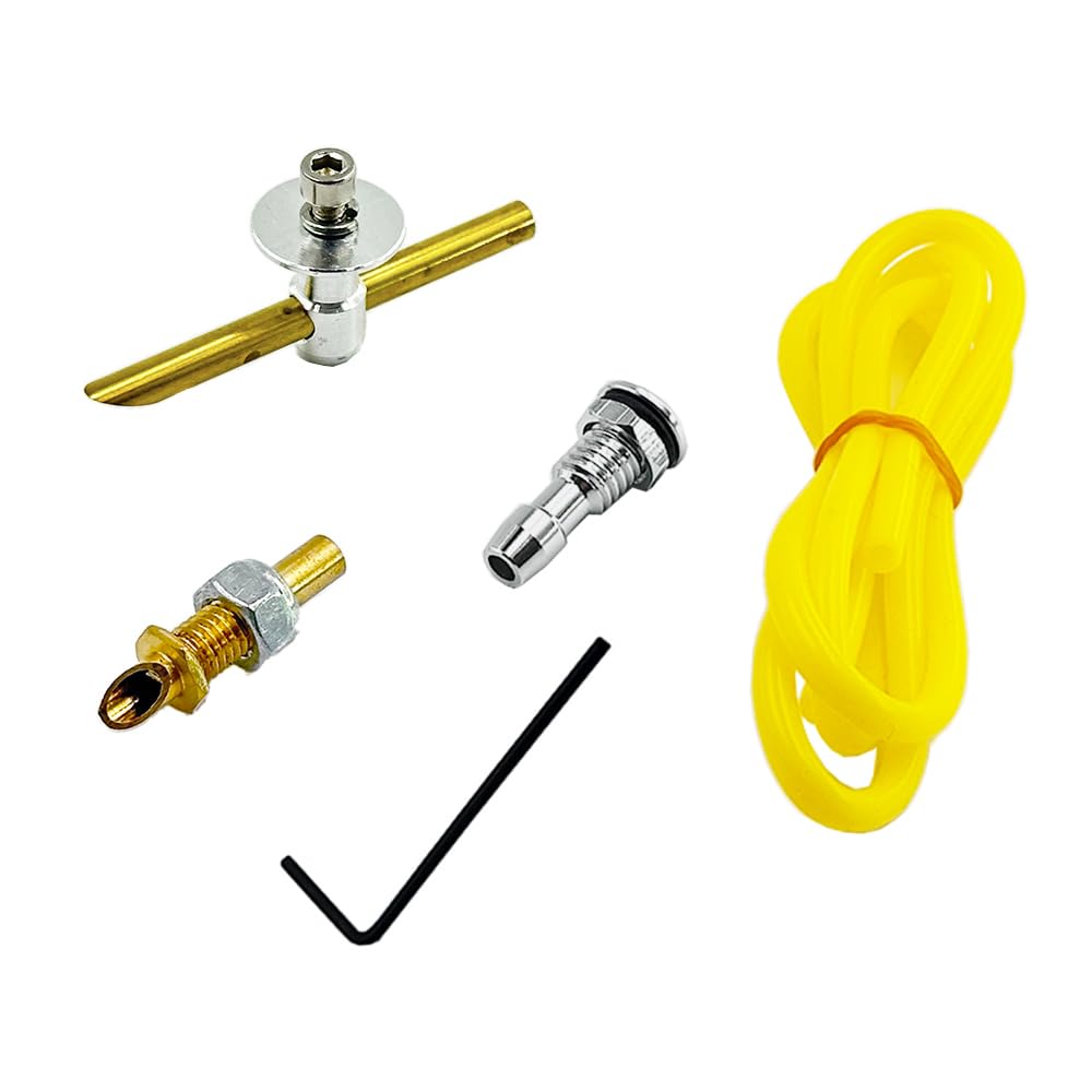 Gracilaria RC Boat Water Cooling Kit Water Outlet and Inlet Pink Up Nozzle Water Cooling Nozzle with Cooling Pipe Tube for RC Boat DIY Model Ship Motor Water Cooling System Part (Yellow)