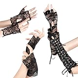 【Einheitsgröße】Kurzer Handschuh mit Rosenblüte: 7,28 * 3,34 Zoll, kurzer Handschuh mit Blume: 6,1 * 3,14 Zoll, Ellbogen-Schnürhandschuhe 14,96 * 3,54 Zoll. Der Stoff ist dehnbar und fühlt sich nicht eng an