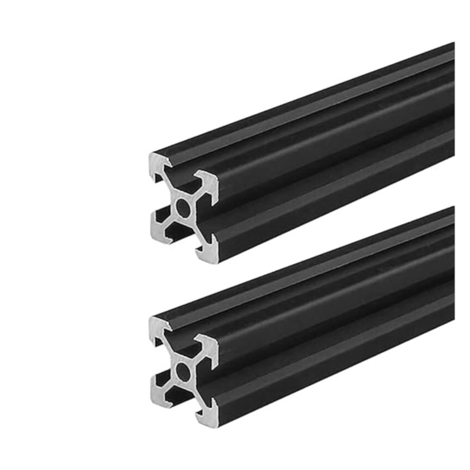 2PCS 1-1000mm 2020 V-Slot T-Slot Aluminum Extrusions Profiles European Standard Linear Rail Frame 3D Printer(2PCS 2020V Black,1000mm)