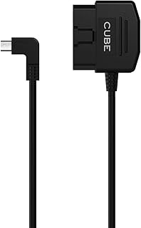 CUBE GPS Tracker OBD II Cable Charger, 10 Feet - 24/7 Worldwide Long Distance Tracking with Charging - OBD II Dash Vehicle Connector to Micro USB Connector- Easy Plug in, with Low Battery Protection
