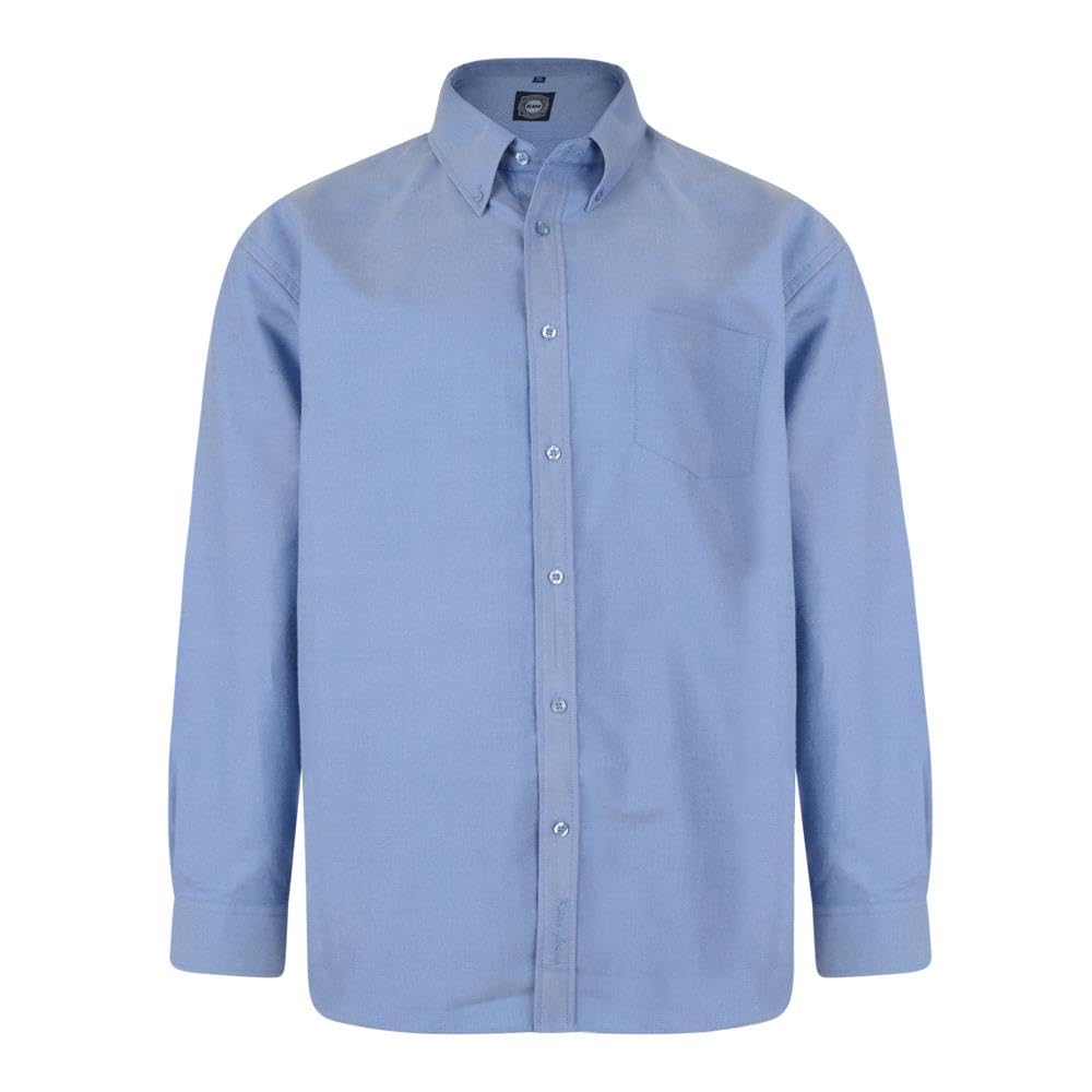 Kam Men's Denim Casual Long Sleeve Oxford Shirt For In 8XL