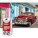 Produktbild GREAT ART Fototapete Oldtimer Auto 210 x 140 cm  Havanna Designtapete Rote Kubanische Autos Kuba Wanddekoration Wandtapete Dekoration Wandbild  5 Teile Tapete inklusive Kleister
