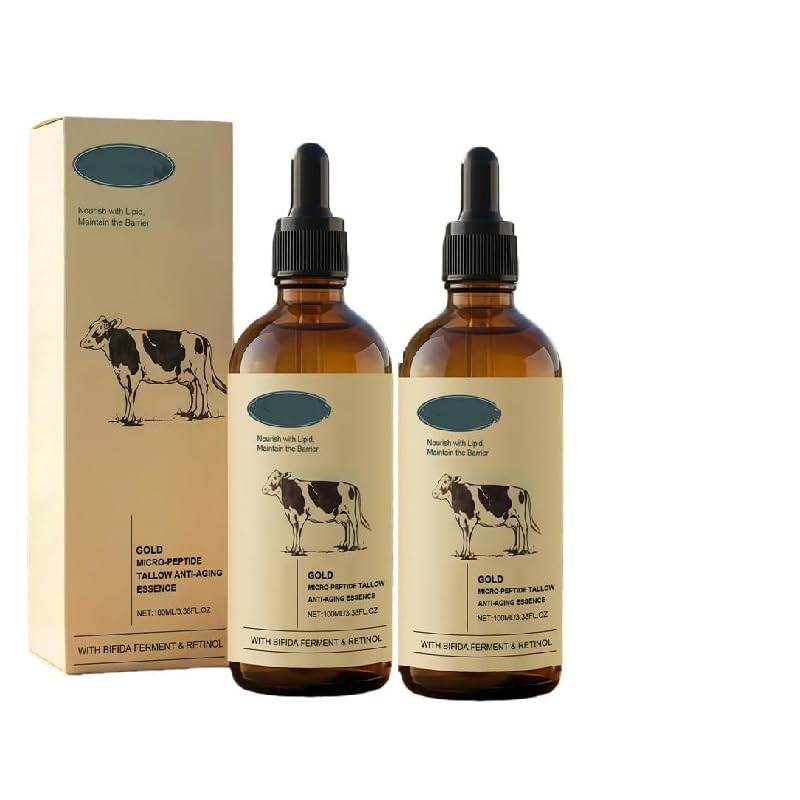 Suero facial antienvejecimiento, contiene sebo de vacuno y retinol, hidrata y nutre, nutre y reafirma la piel,2pcs