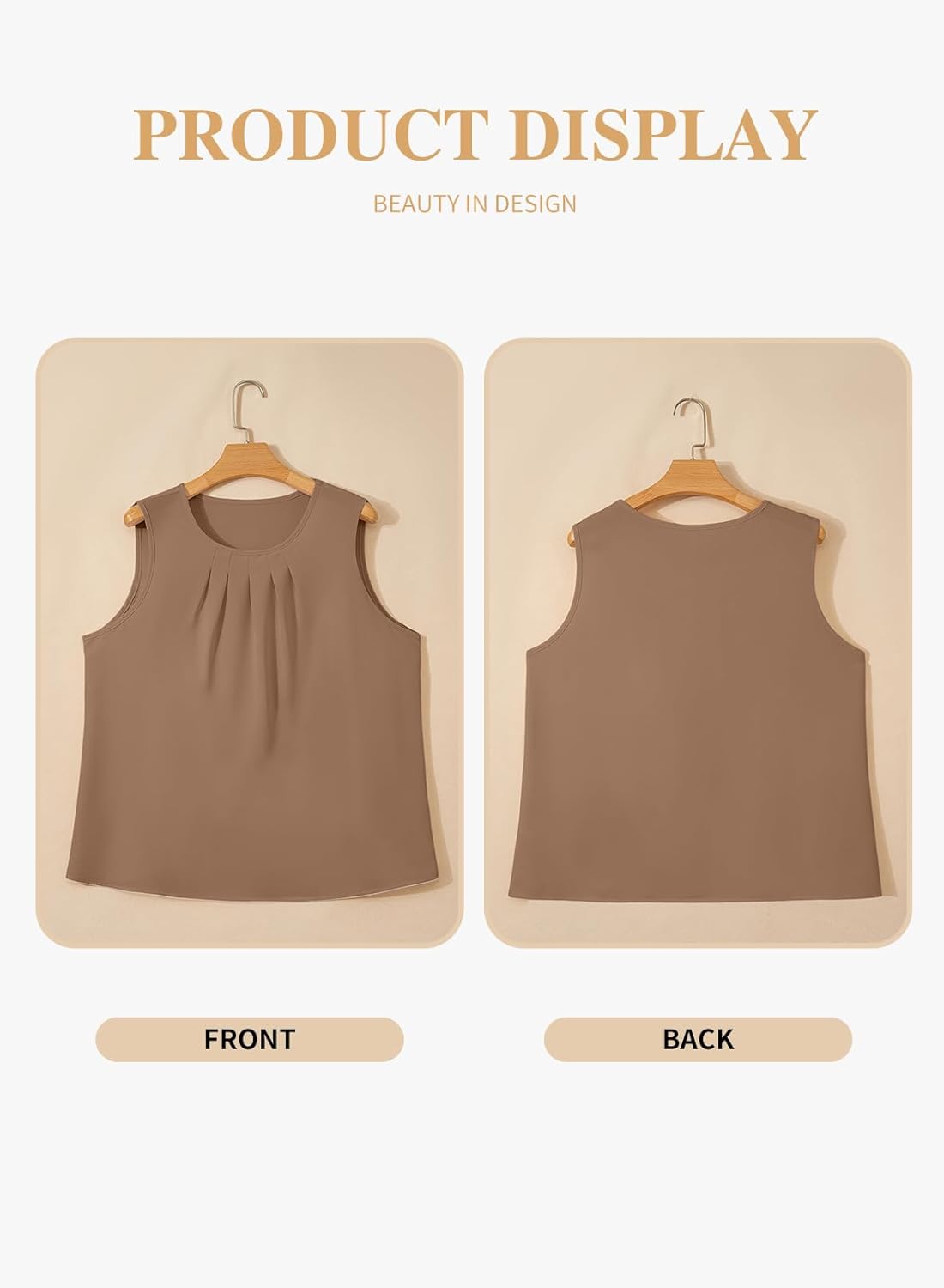 Eytino Women Plus Size Tops Crewneck Sleeveless Dressy Casual Business Office Camisole Blouses 2026 Summer Tank Shirt(1X-5X) - Image 4