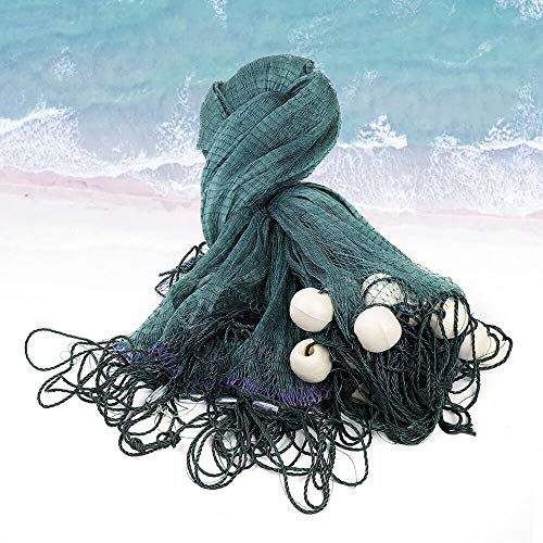 Gdrasuya10 65Ft Fishing Drag Net Beach Seine Bait Seine Nylon Mesh Fish Net Hand Made Net for Fishing 3 * 20M