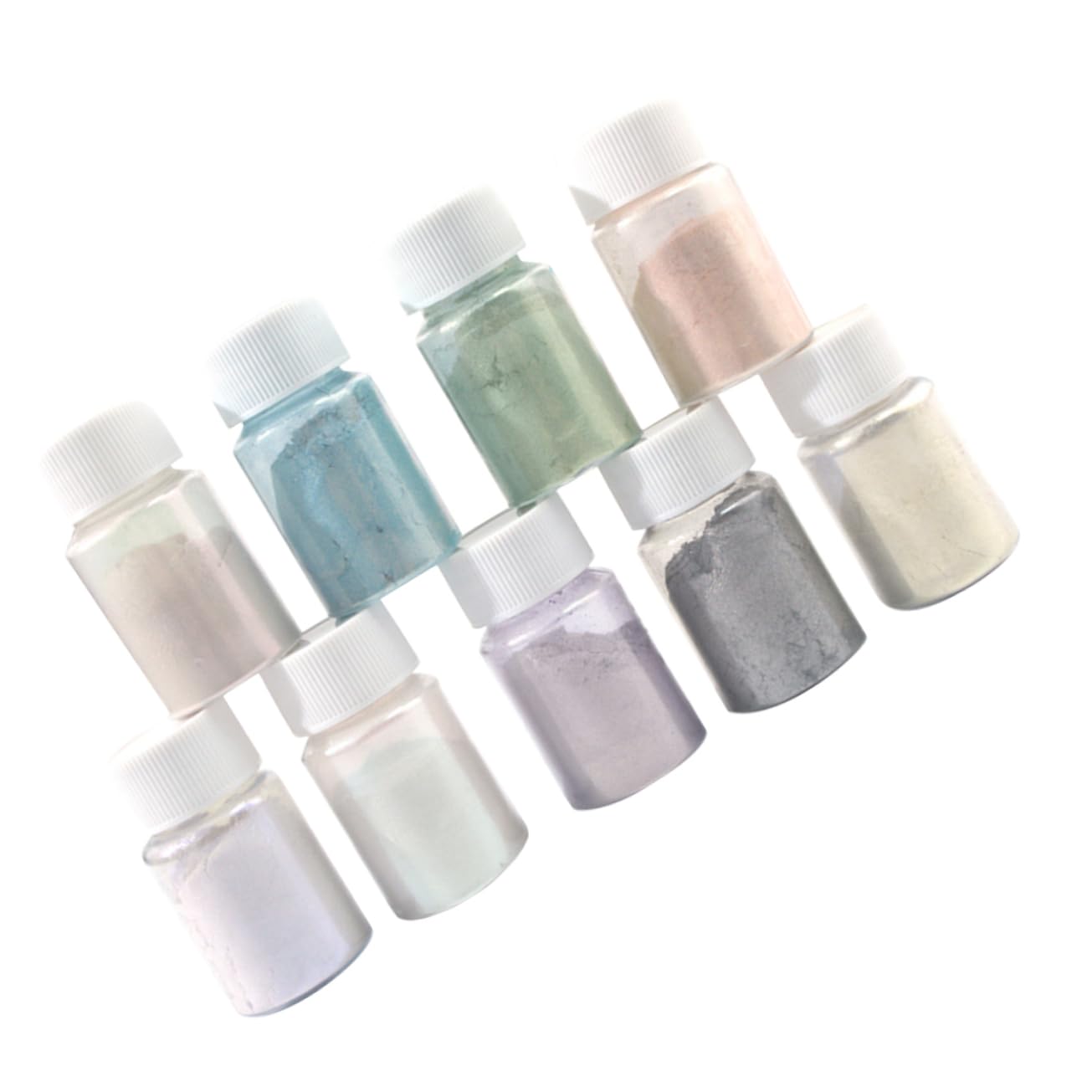 Set 9 Pigmenti Colorati in Polvere di Mica per Cosmetici Fai da Te, Pigmento Naturale per Nail Art e Trucco, Polvere per Artigianato e Miscele Personalizzate, Adatto