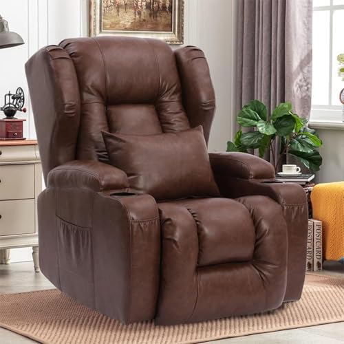Sillón eléctrico reclinable con masaje color sólido