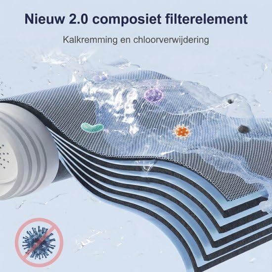HG Filtre à eau pour robinet avec affichage LED – Système de filtration du robinet avec double mode d'eau – Système de filtration multicouche – 6 adaptateurs inclus – Gris/argenté