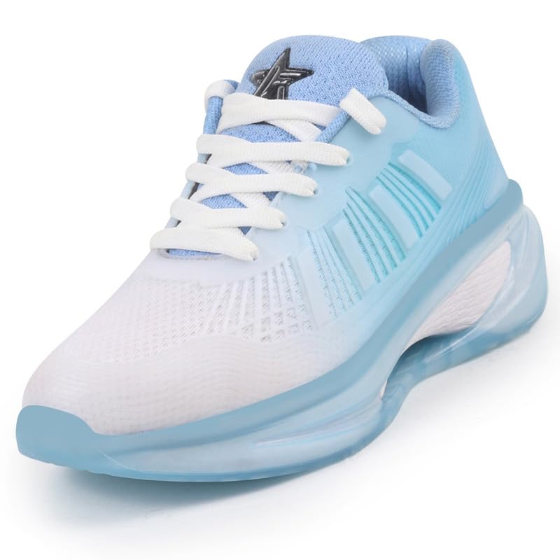 FAUSTO FST FJAMC-17001 SKY-43 Mens Sky Blue Breathable Sport Shoes|KPU Upper and Anti-Skid Bounce Back Phylon Sole|Athleisure Running Shoes|Lace Up Walking Shoes|Gym Shoes (9 UK) (B0DBQBKVR3) Amazon Price History, Amazon Price Tracker