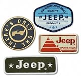 Jeep Patch 4-Pack - Made to Explore Embroidered Heat Seal Patches - Iron-On Set - Official Licensed