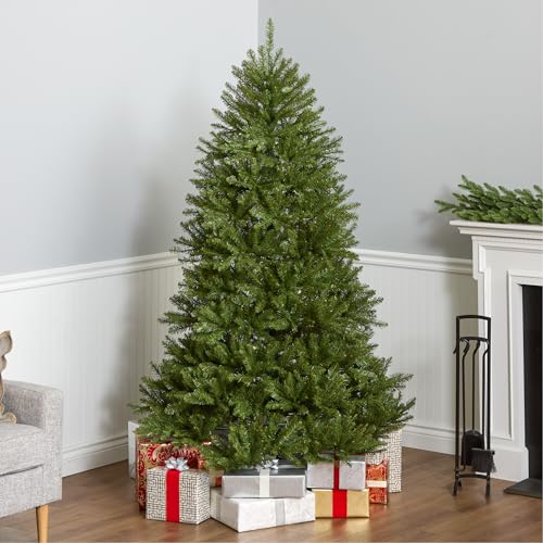 Image of National Tree Company 6.5 ft Unlit Dunhill Fir Full Artificial Christmas Tree, 1,838 Tips, Includes Stand, Green