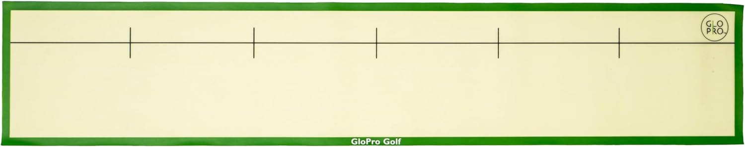 GLOPRO Golf Putting Glow Trace Mat – Premium Putting Training Aid for Stroke Path, Alignment & Speed Control – Indoor & Outdoor Golf Putting System for Consistent, Repeatable Putting Accuracy