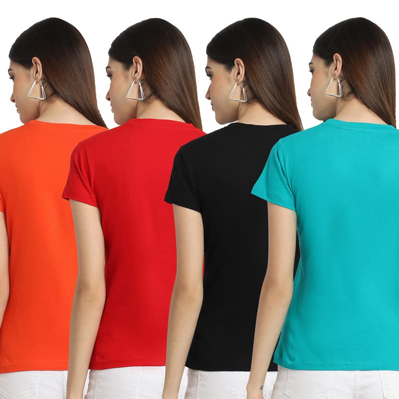 Image of Preneum Women's Cotton Regular Fit Graphic Stylish Printed Short Sleeves Casual T-Shirt |Trend & Styles