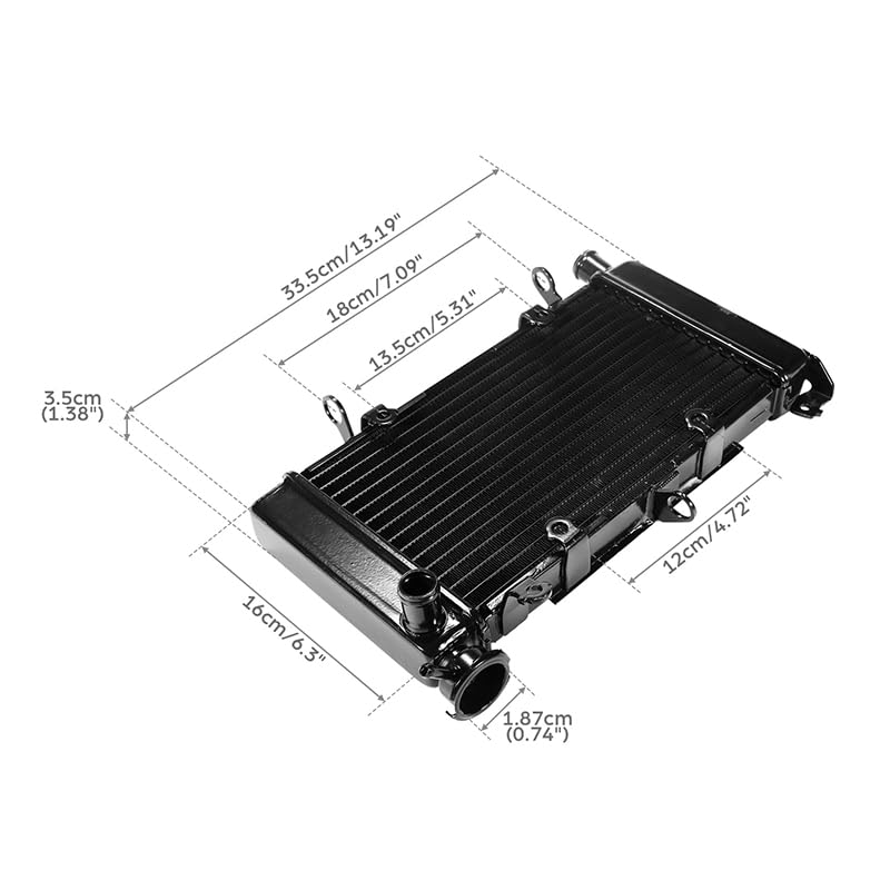 Replacement Radiator Cooler Compatible with H CB500F CB500X 2013-2015 2014 Motorcycle