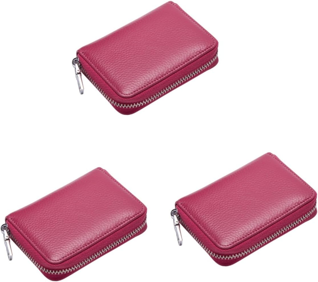 3pcs Case Id Organizer Credit Card Holder Bag Zipper Rfid-blocking Business Card Holder Id Case Pouch for Women Men
