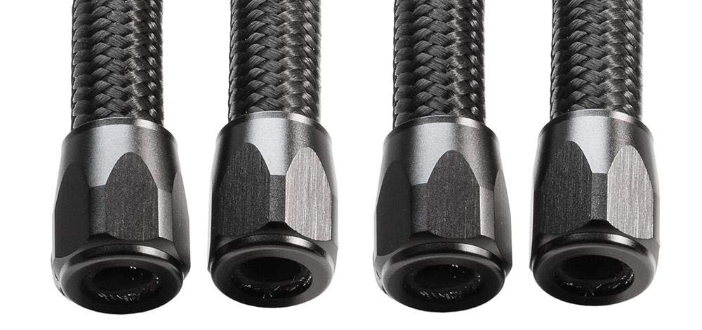 Jagg 22-JHF06-BK-4 Hose Finishers Black Size 7/8â€ integrated hose clamps, 4 Pack