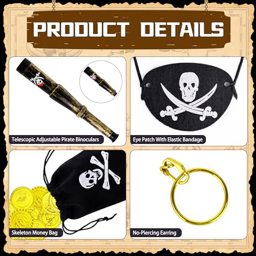 Orgoue SBLDPP21 7Pcs Captain Pirate Costume Accessories thumb #3