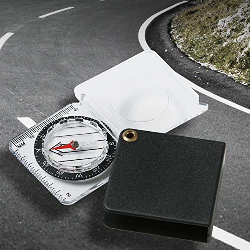 Foto von ARFUKA Komass Faltbarer Kartenkompass Überlebenskompass Orientierungslaufkompass Taschenkompass Kompass mit Lupe, MM- und Zoll-Lineal Explorer für Navigation, Orientierung, Outdoor-Überlebensrichtung