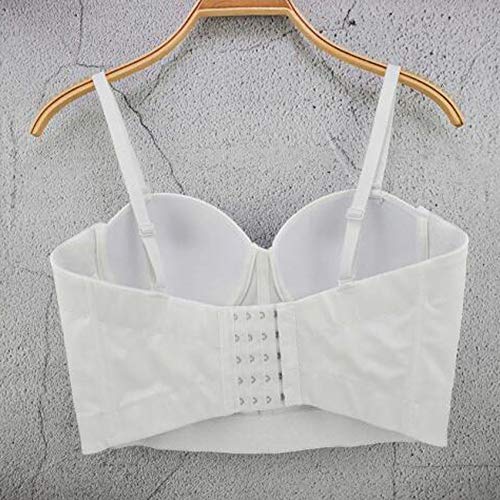VEENDEO Women's Strap Beads Bustier Corset Crop Top Club Party Bra4