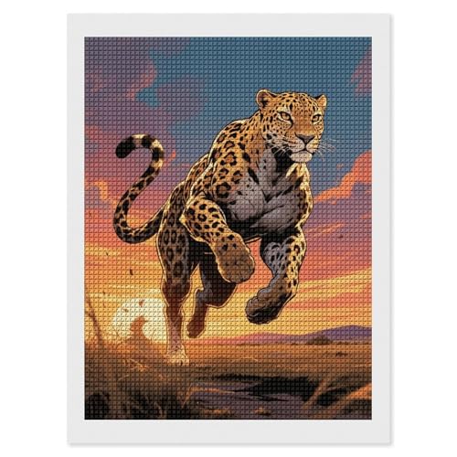 Kit de peinture diamant guépard FodPand 5D carré pour adulte débutant
