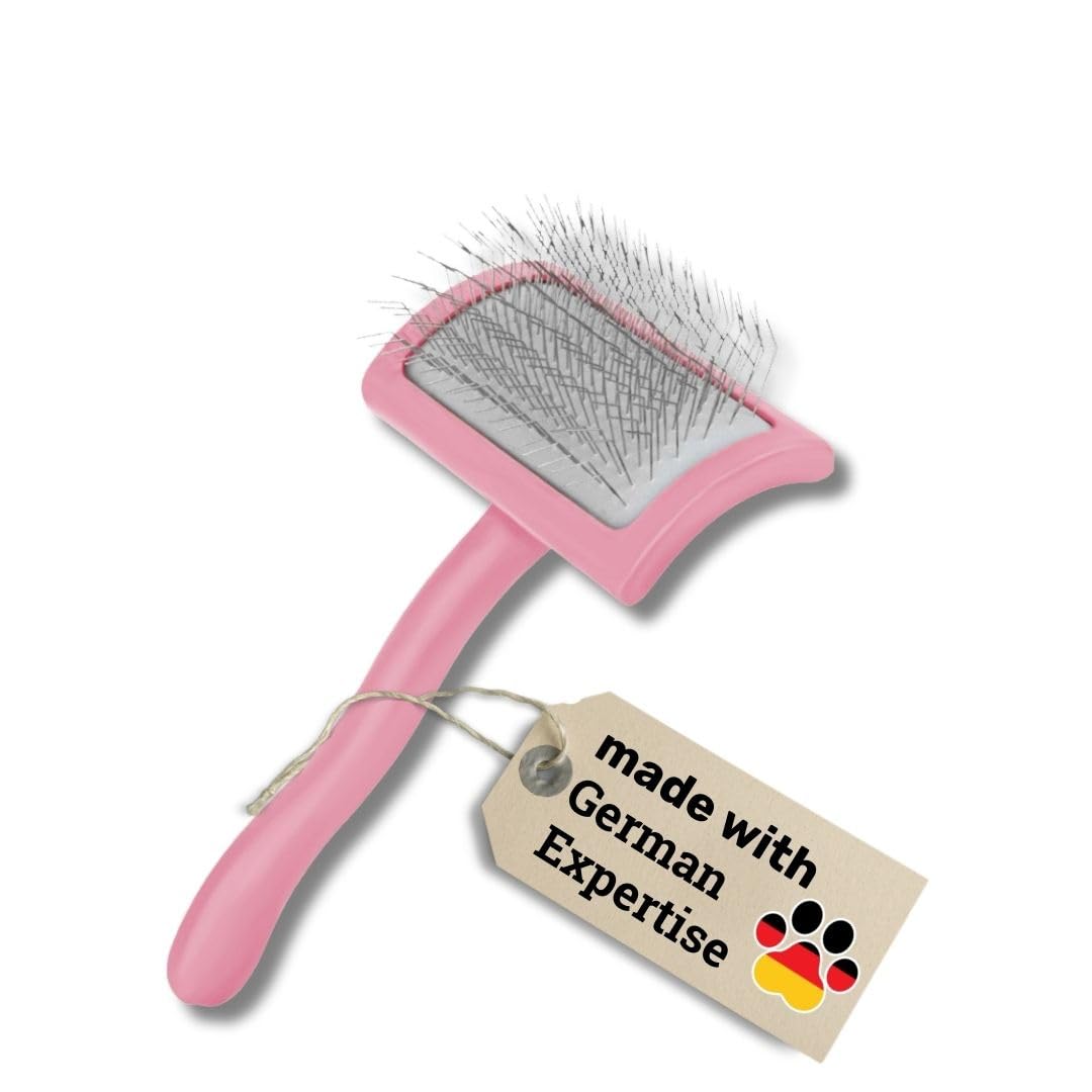 Hochwertige Hundebürste Multibrush pink, medium Ausführung | Entfernen Sie mühelos und schmerzfrei d