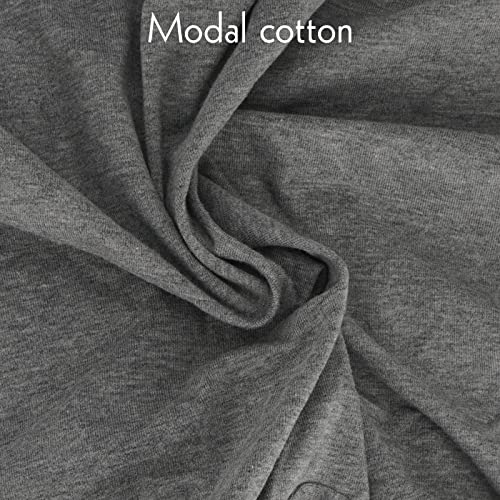 LUEXBOX Pocket Underwear for Men with Secret Hidden Pocket, Travel Boxer Briefs, 2 Packs (Gray)3