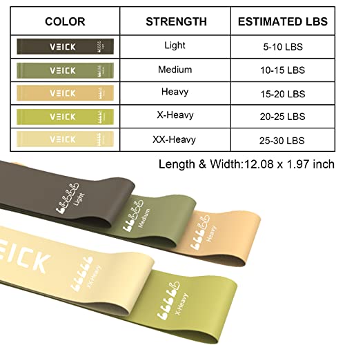 Image of VEICK Pull Up Resistance Bands Set, Heavy Stretch Workout Bands, Fitness Assistance Bands for Men Women, Portable Exercise Equipment for Home Gym Office Travel