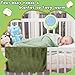 Frienda 4 Pcs Baby Fuzzy Blanket Fluffy Baby Blanket for Boys Girls Soft Warm Infant Newborn Toddler Receiving Nursery Bed Supplies, 32 x 24 Inch(Green Color)