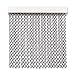 Cortinas Exterior Puerta de Cordon | 72 Tiras Plastico PVC y Barra Aluminio | Ideal para Terraza y Porche | Antimoscas | Transparente-Negro | 210 * 90