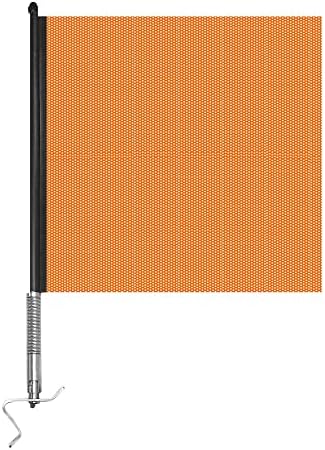 Pro Trucking Products 2300 Orange Quick Mount Oversize Load Flag Kit with Stainless Hardware, Heavy Duty Orange 18″ x 18″ Jersey Mesh, Flag can be installed at 45° or 90°