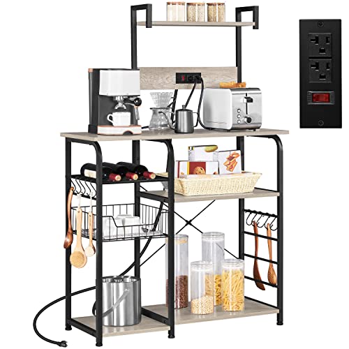 Topeakmart TP-00118441 Industrial Kitchen Baker'S Rack With Power Outlet, Utility Storage Shelf Unit cover