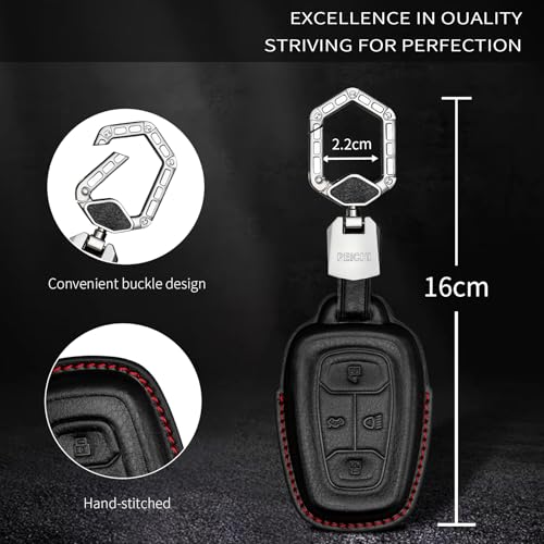 Image of Bicolor Car Key Cover Compatible for Tata Harrier | Safari | Nexon | Altroz | Tigor | EV | Punch | Tiago EV Electric 4 Button Smart Key(B-Black)