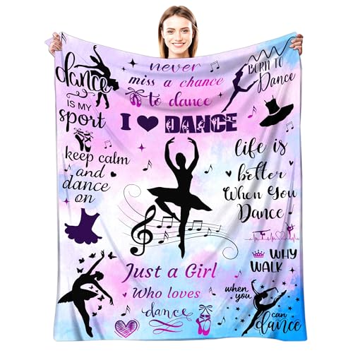 Dance Blanket Dance Gifts for Girls Ultra Soft Flannel Dancers Throw Blanket Merch Dancer Gifts for Dance Team Dancing Lovers Stuff 50