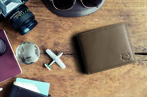 Image of Stealth Mode Leather Bifold Wallet for Men With ID Window and RFID Blocking