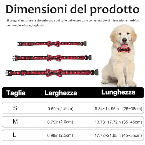 Asvin Collare Cane Natalizio, con Papillon Collare...